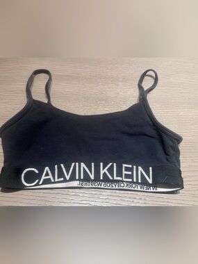Calvin Klein Black Logo-Band Men’s Swim Rash Guard
